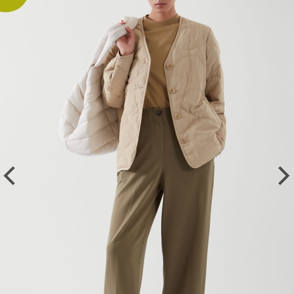 COS Beige Quilted Jacket - Picture 3 of 9